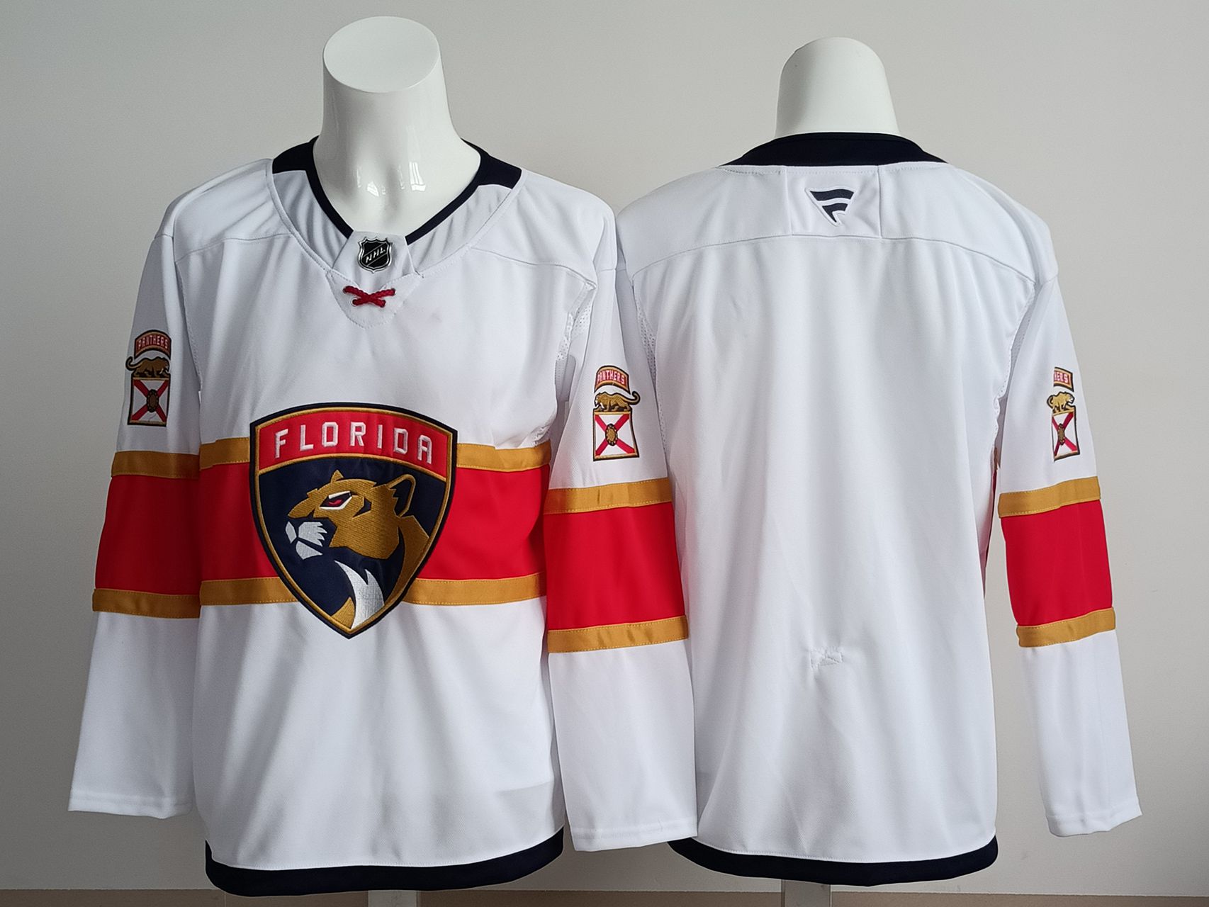 Men 2025 Florida Panthers Blank White Fanatics Home Premium NHL Jersey style 1